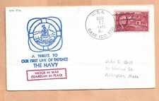EE. UU. ESTUCHE 11 DE NOVIEMBRE DE 1945 PRIMERA LÍNEA DE DEFENSA CUBIERTA NAVAL