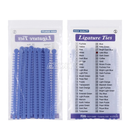 Lazos de ligadura de ortodoncia dental bandas elásticas de látex para brackets brackets - Imagen 30 de 85