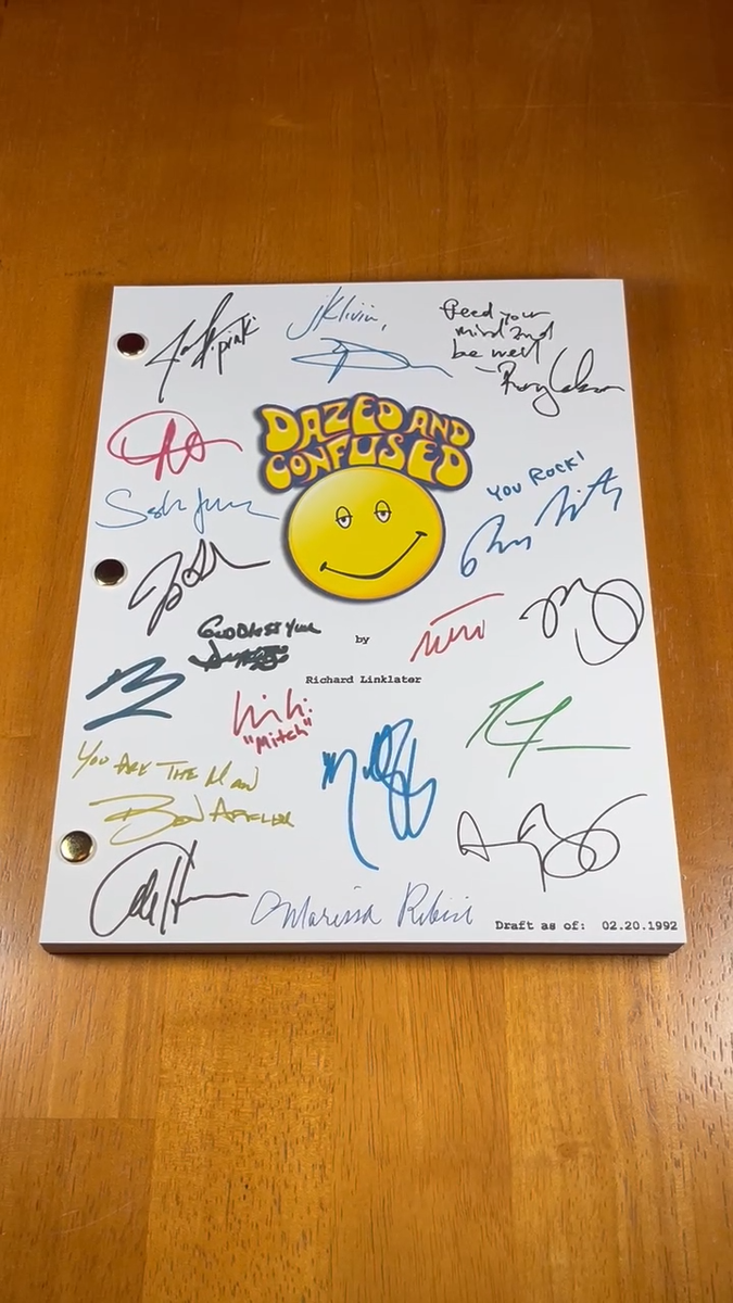 Dazed and Confused Script Signed- Autograph Reprints- 118