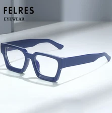 Men Women Thick Frame Anti Blue Light Reading Glasses Full Frame Glasses New