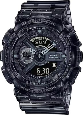 Men's Casio G-Shock Black Translucent Digital Dial Watch GA110SKE-8E