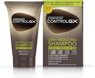 Just For Men Control GX Grey Reducing Shampoo For Grey Hair With Coconut Oil UK