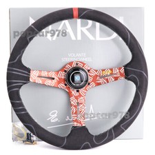 New Nardi Ultra 350mm14 Deep Dish Suede Racing Car Sport Steering Wheel Red New Nardi Ultra 350mm14 Deep Dish Suede Racing Car Sport Steering Wheel Red