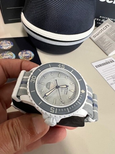 NEU - Blancpain x Swatch Scuba Fifty Fathoms Collection Antarctic Ocean SO35S100 - Bild 2 von 10