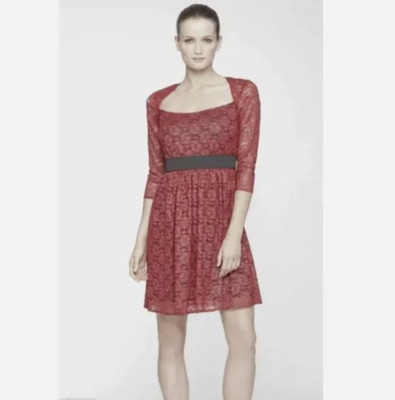 Marc New York Women's Red Queen Anne Lace Dress Size 4