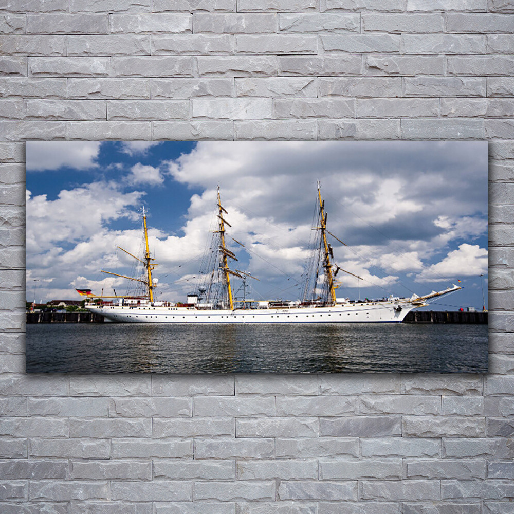 Impression sur toile marine haute définition avec cadre en bois robuste 120x60