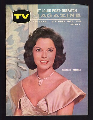 1960 ST LOUIS POST DISPATCH TV GUIDE ~ SHIRLEY TEMPLE CLAIRE HALVERSON TEACHER