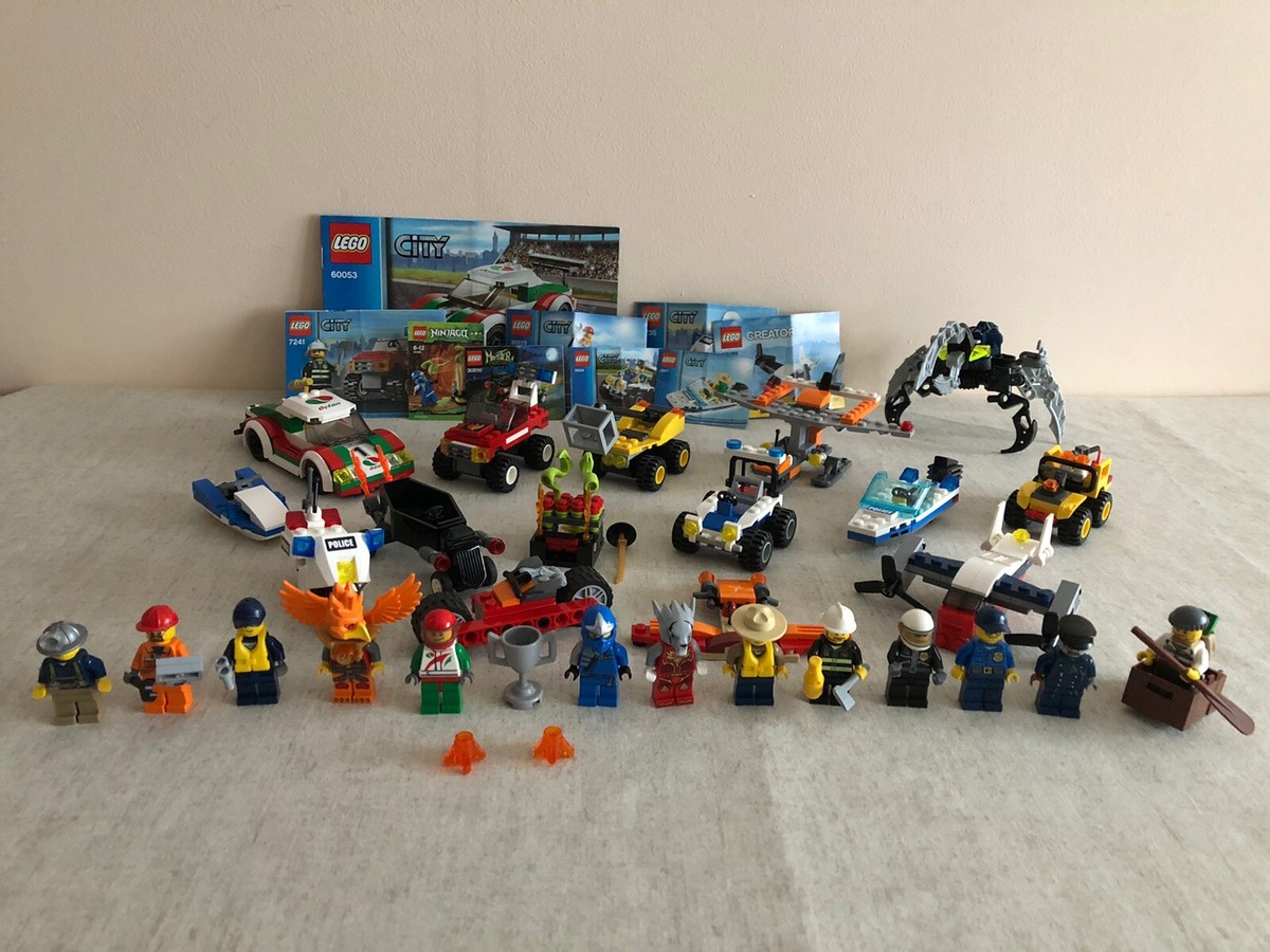 15 Assorted Lego Sets, City, Ninjago, Monster Fighters With 13 MInifigures