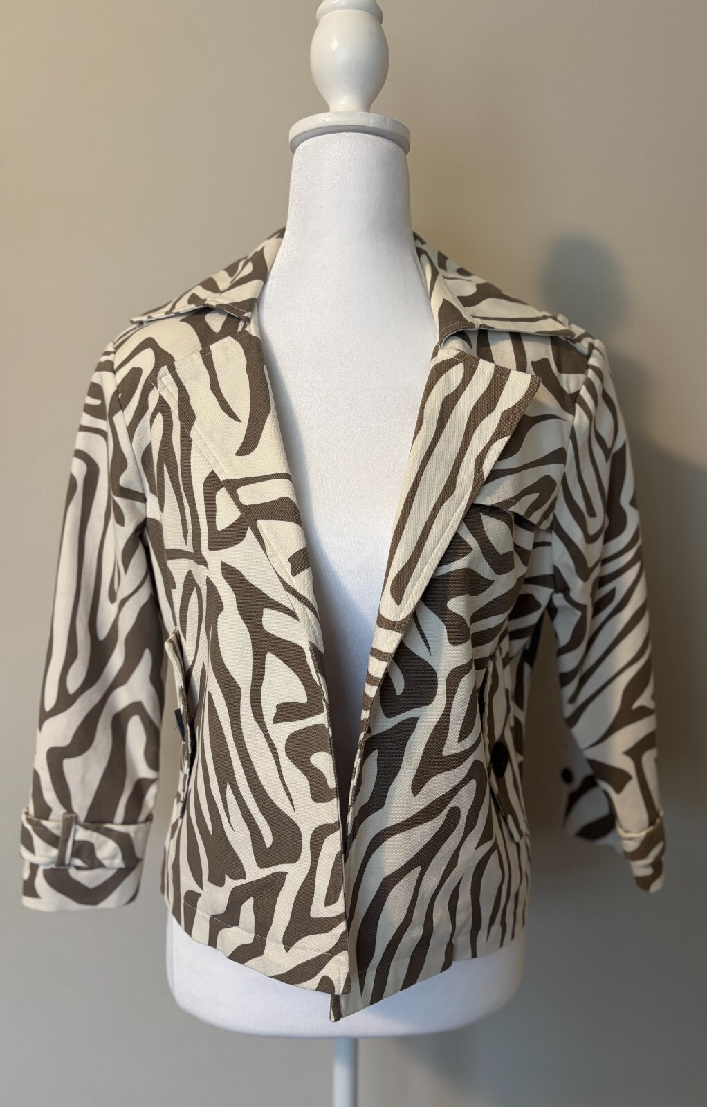 Patrick Christopher Women's Blazer Brown Cream Si… - image 1