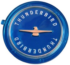 Pn 1130-bl - 1955-1966 Ford Thunderbird Wire Wheel Center Emblem - Blue