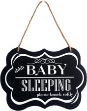 Baby Sleeping Sign "shhh BABY SLEEPING please knock softly" Front Door Decor ...