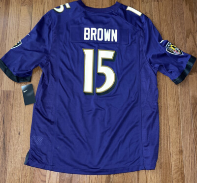 Men's Nike Baltimore Ravens #15 Marquise Hollywood Brown Game