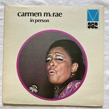 CARMEN MCRAE IN PERSON VINYL LP 1961 MLP 352 Soul Jazz classic!