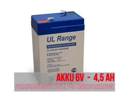 Akku Batterie Peg Perego Kinderfahrzeug,Kinderauto 6V 4,5Ah wie 5,5Ah 4,2Ah 4Ah