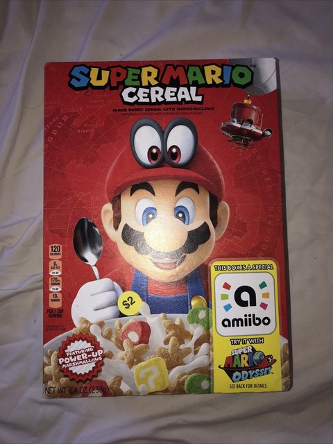 Kellogg's Super Mario Cereal Odyssey Limited Edition W Amiibo Nintendo 6 Boxes for sale online