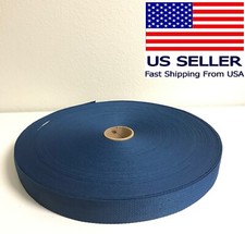 1.5" inch Polypropylene Webbing Nylon Strap Navy Blue 50 Yard Roll