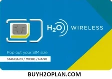 50% OFF H2O Wireless SIM Card with $40 Month Plan