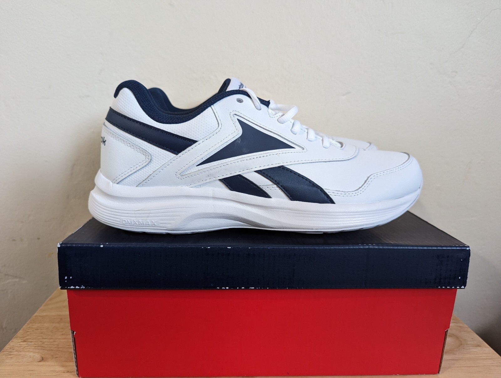 Reebok Walk Ultra 7 DMX MAX White Navy Sneakers EH0862 Men\u0026#039;s Size 9.5  Shoes | eBay