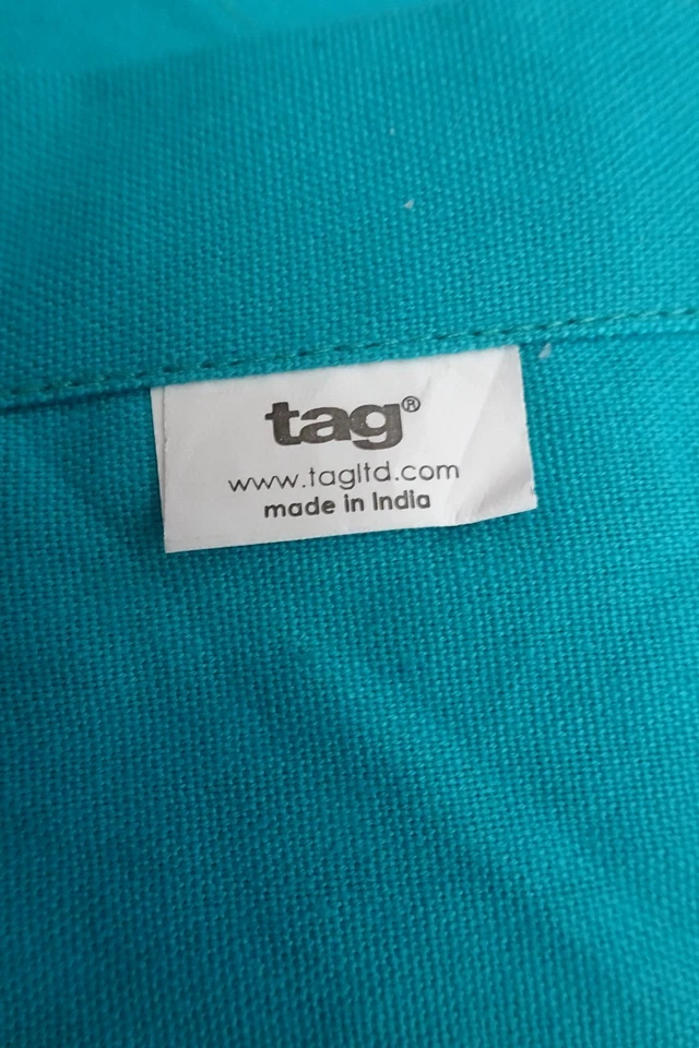 "Juego de 8 servilletas Rick Rack bordadas de algodón marca TAG 10"" cuadradas" Foto 4 de 4