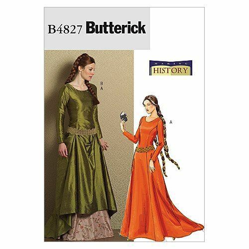 Butterick Sewing Pattern 4827 Misses Medieval Dress & Belt Size 14-20 EE - Afbeelding 1 van 1