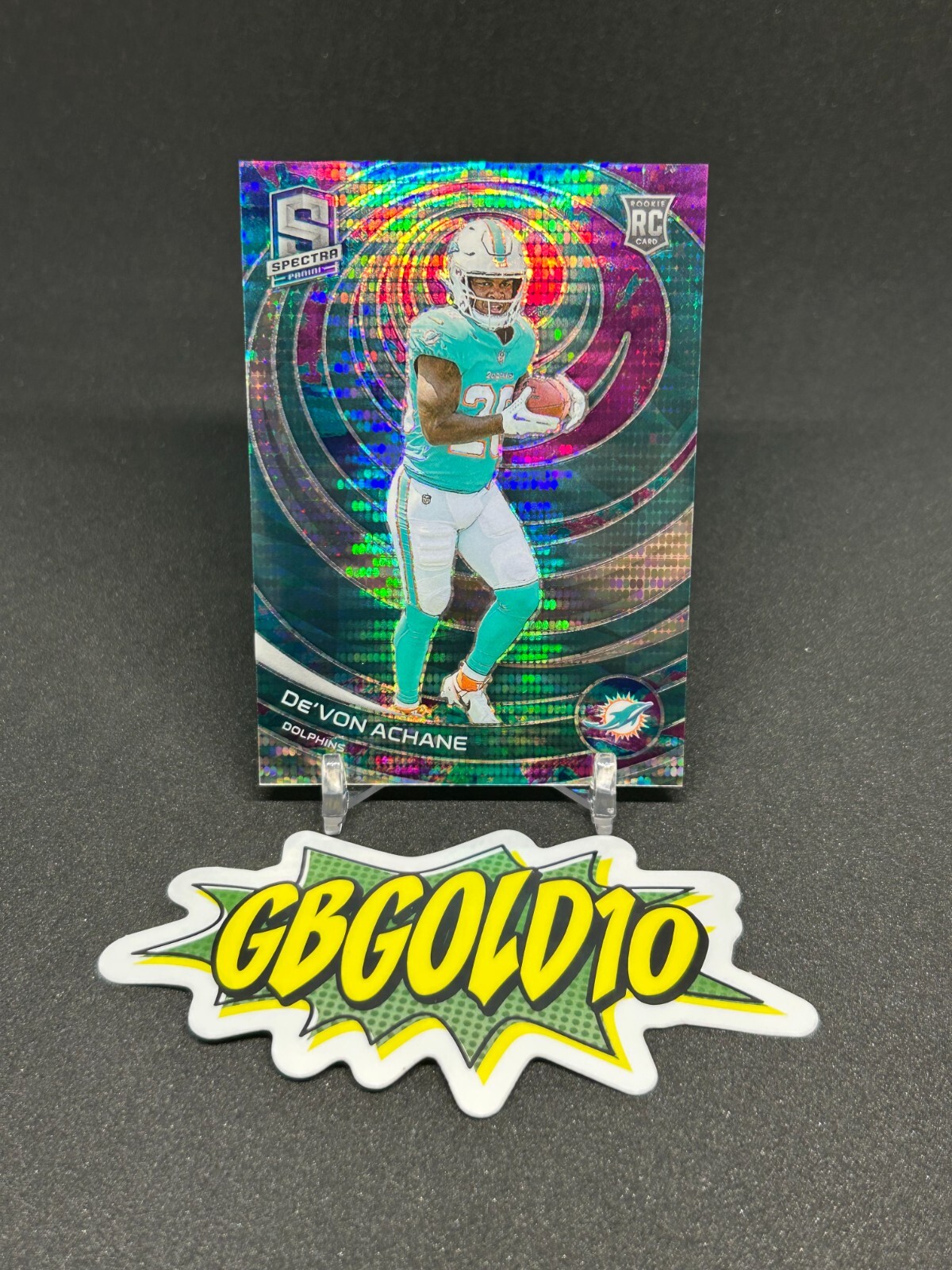 2023 Panini Spectra - Rookies De'Von Achane #160 Celestial Prizm /99 (RC)