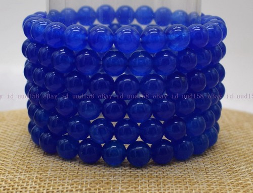 Wholesale Lots 6 Pcs 6/8/10/12mm Natural Gemstone Crystal Stretch Bracelet 7.5” - Picture 11 of 88