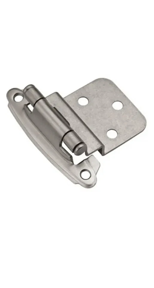 Самозакрывающаяся частичная вставная дверная петля шкафа Hickory Hardware P243-SN — 2 шт. в упаковке - Изображение 4 из 4