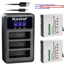 Kastar Battery Triple Charger for Xiaomi YI AZ16-1 AZ16-2 Yi 4K Action Camera