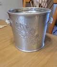 ICE BUCKET HAMMERED ALUMINUM INSULATED PYREX INSERT HANDLES Floral — photo 5