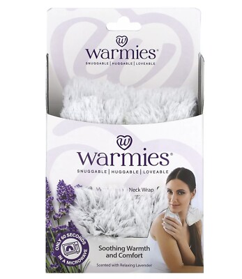 WARMIES Microwaveable Neck Wrap COZY NEW Marshmallow Gray 1 Wrap HOT/COLD NIB