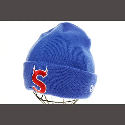 Supreme x NEW ERA 22AW S LOGO BONNET TRICOT BLEU CHAPEAU A Occasion a644bfdae094c958c85496