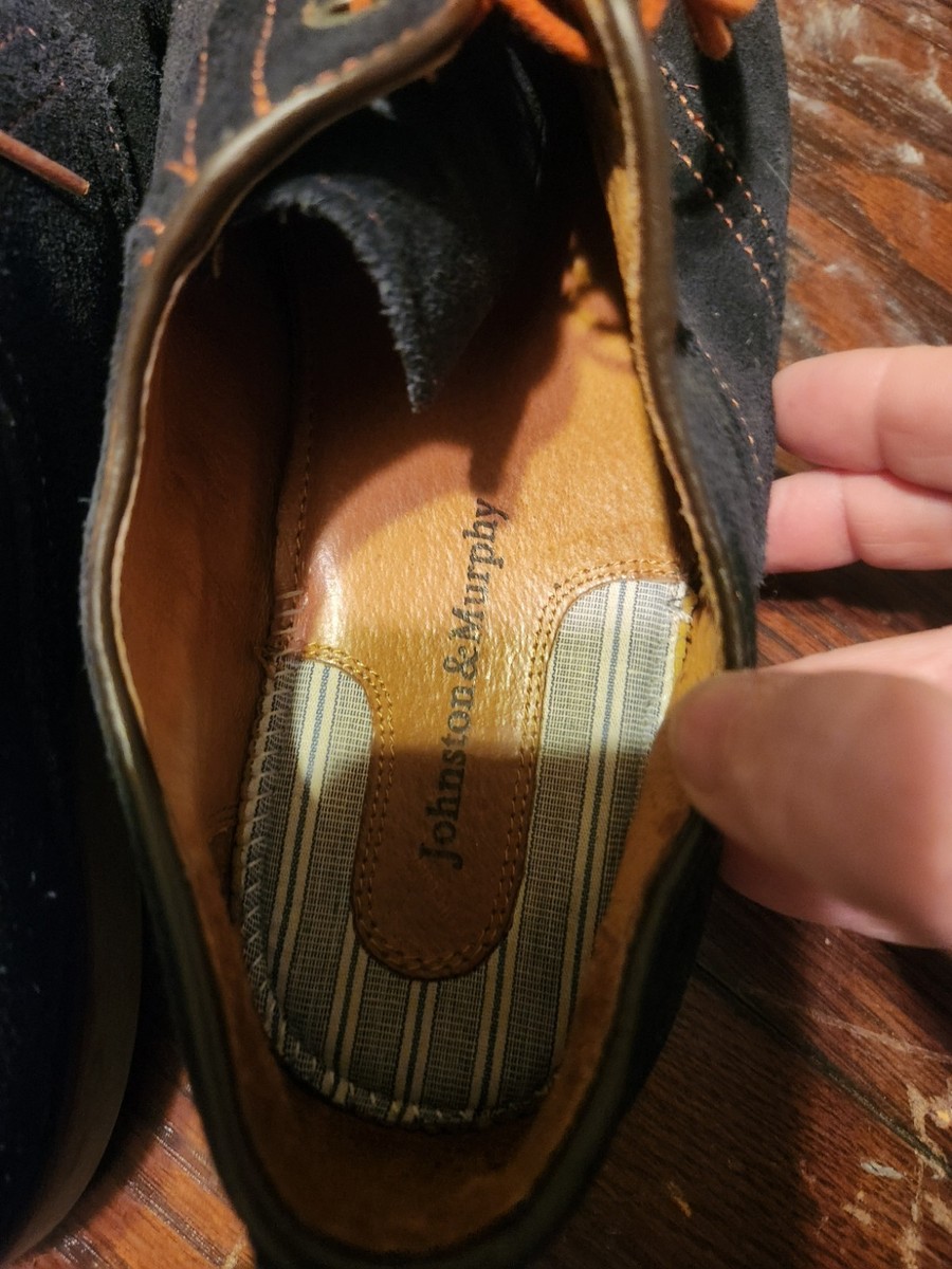 Johnston And Murphy Blue Suede Mens Shoes. Derby Style. Size  display picture 1