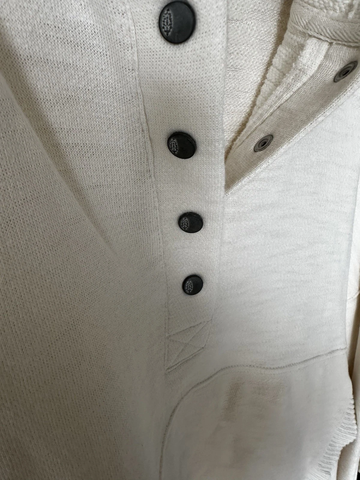 OFF WHITE Felpa con cappuccio Free People FP oversize crema avorio taglia large