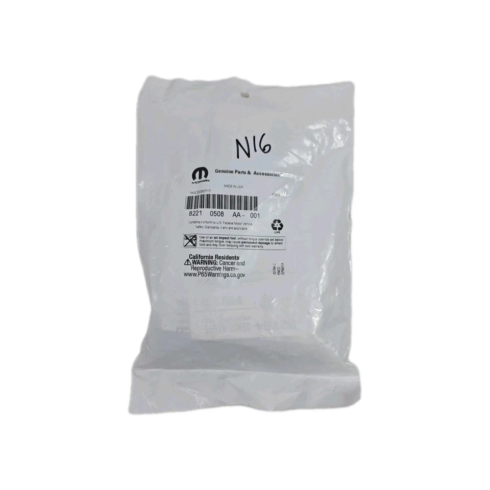 Juego de bloqueo de rueda genuino OEM Mopar 2003-2022 Chrysler Town & Country 82210508AA Foto 2 de 2