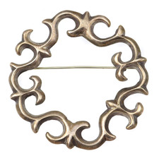 Navajo Silver Sandcast Pin c. 1950s