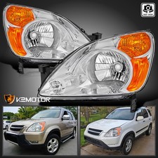 Fits 2002-2004 Honda Crv Cr-v Headlights Replacement Lamps Leftright 02 03 04