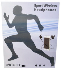 New Micro CC Wireless Bluetooth Sport Noise Cancelling Headphones - Black