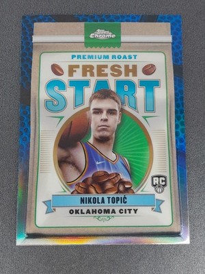 2025 Topps Flagship Fresh Start Blue Basketball #FS-9 Nikola Topic