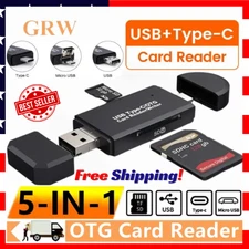 Card Reader USB 3.0 Type C Micro SD TF OTG Smart Memory Adapter Laptop Computer
