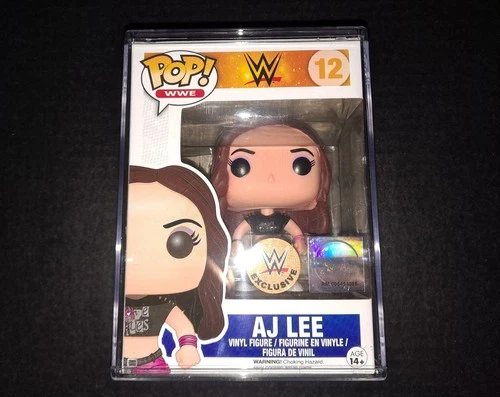 WWE Funko Pop AJ Lee Exclusive Figure *Both Stickers* Grail VAULTED *Protector*