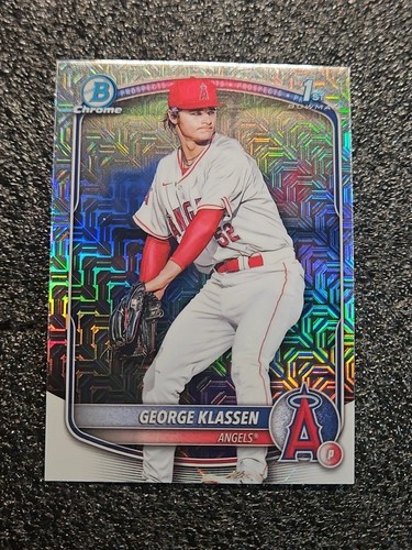2025 Bowman Chrome George Klassen Prospect 1st Card Mojo Mega Box Refractor SP