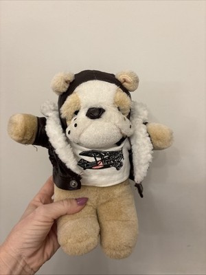 Vintage PMS 10'' Pilot Hund Bulldogge Boxer Kapitän Jacke ''Little Willy'' Flugzeug