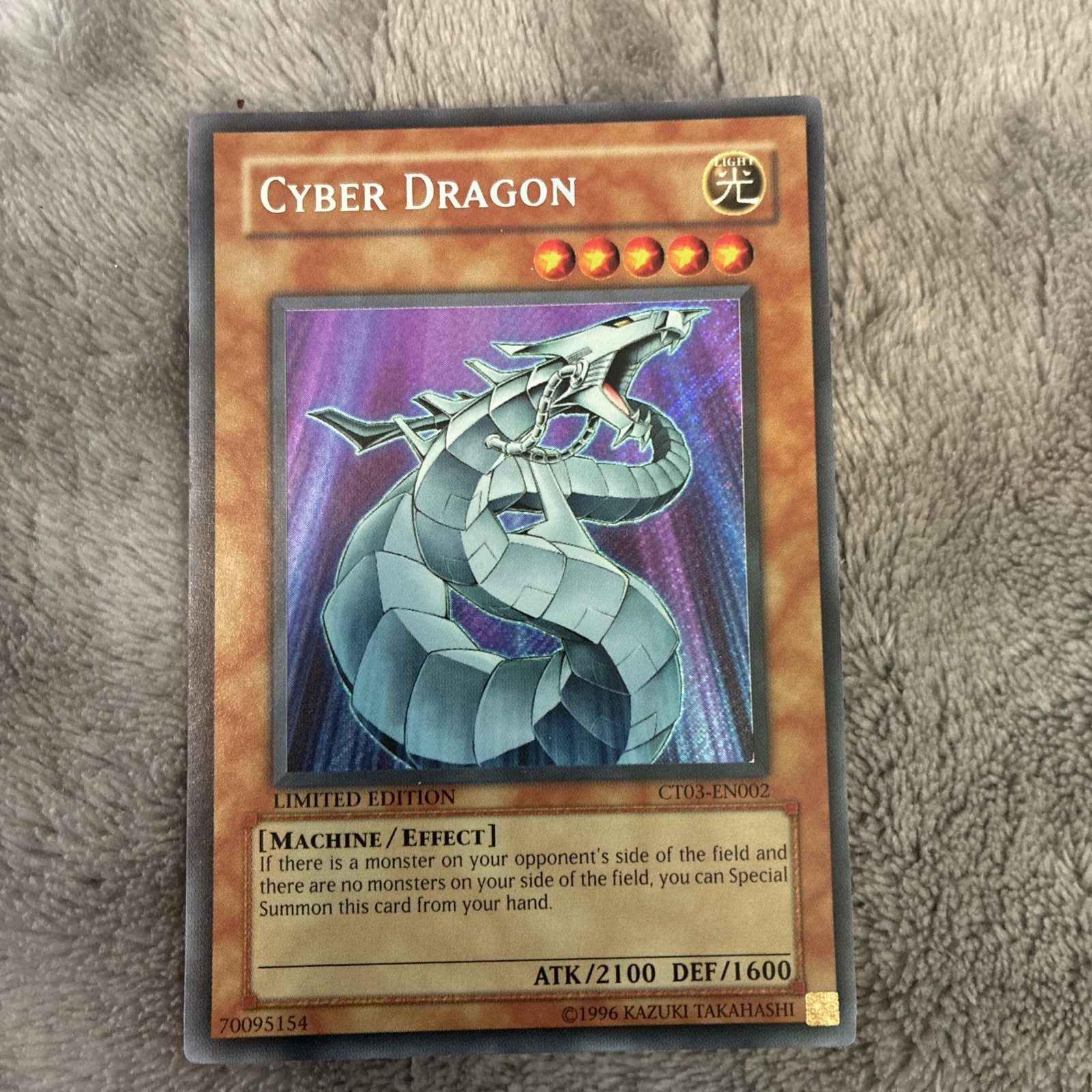 Cyber Dragon Secret Rare Limited Edition CT03-EN002 LP YuGiOh TCG