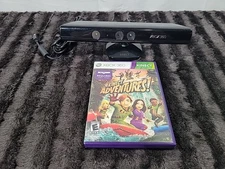 Xbox 360 Kinect Sensor 1414 With Kinect Adventures Game CIB