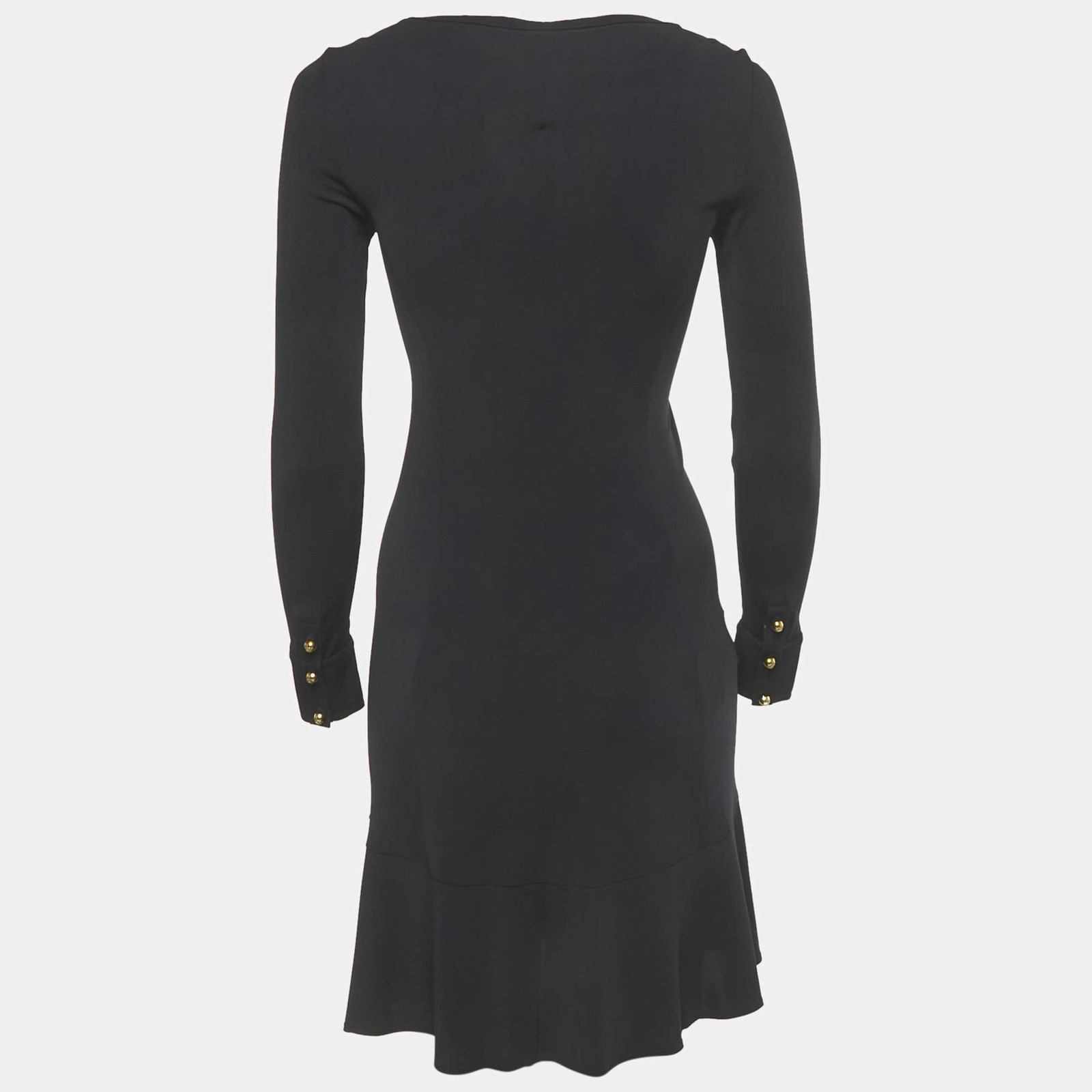 Tory Burch Black Jersey Long Sleeve Mini Dress XS thumbnail 2