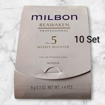 Milbon REAWAKEN No.5 Weekly Booster Treatment 9g x 4 Tubes Hair Care 10 Sets