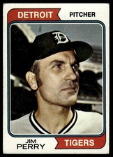 Jim Perry #316 1974 Topps Detroit Tigers