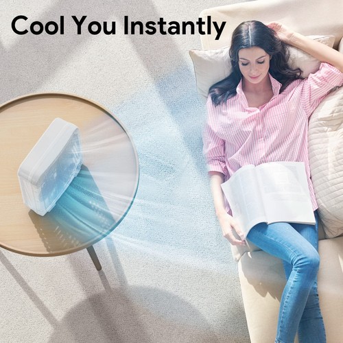 shinic Box Fan 10 Inch, 2 Speeds, Table Cooling Fan with Strong Airflow, Energy - Picture 6 of 7