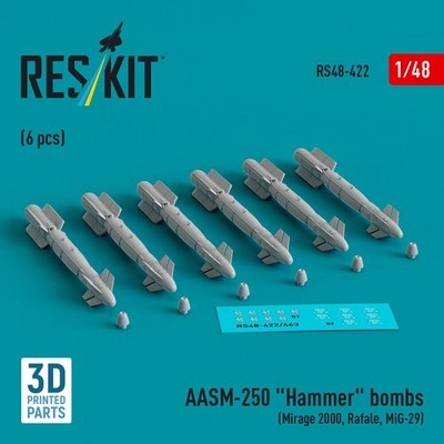 ResKit RS48-0422 - 1:48 AASM-250 Hammer (6 pcs) (Mirage 2000, Rafale, MiG-29) (3