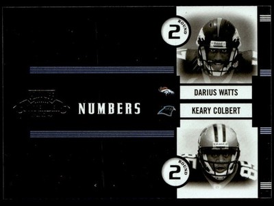 2004 Playoff Contenders Round Numbers Keary Colbert/Darius Watts 0091/1500
